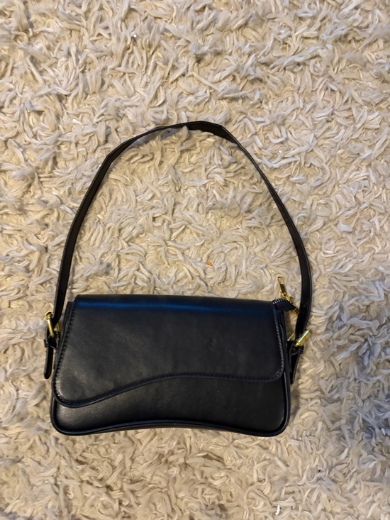 Other Handbags - Compact Black Mini Shoulder Bag with Gold Hardware